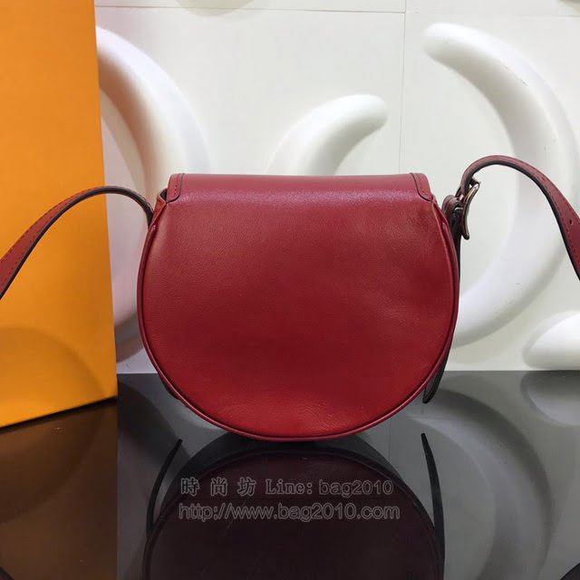 LV女包 M55506 路易威登酒紅色牛皮TAMBOURIN 手袋 LV斜挎小包 LV單肩女包  ydh3104